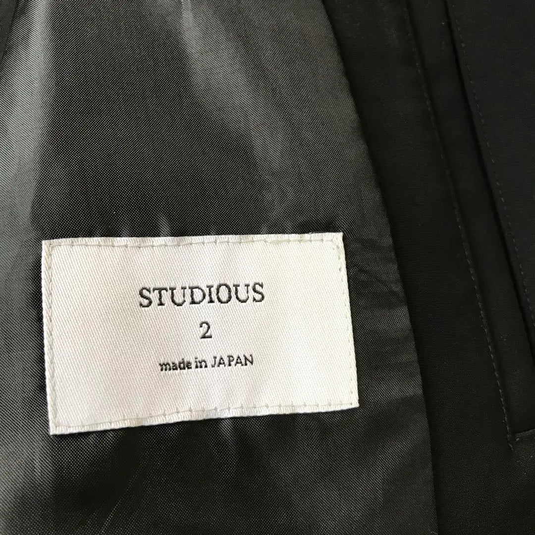 [STUDIOUS] Women's Chester Coat Black Size L Made in Japan