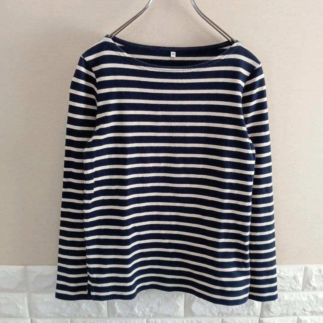 ◆MUJI◆ Long sleeve cut and sew S top 100% cotton thick Spring and autumn◆c1428