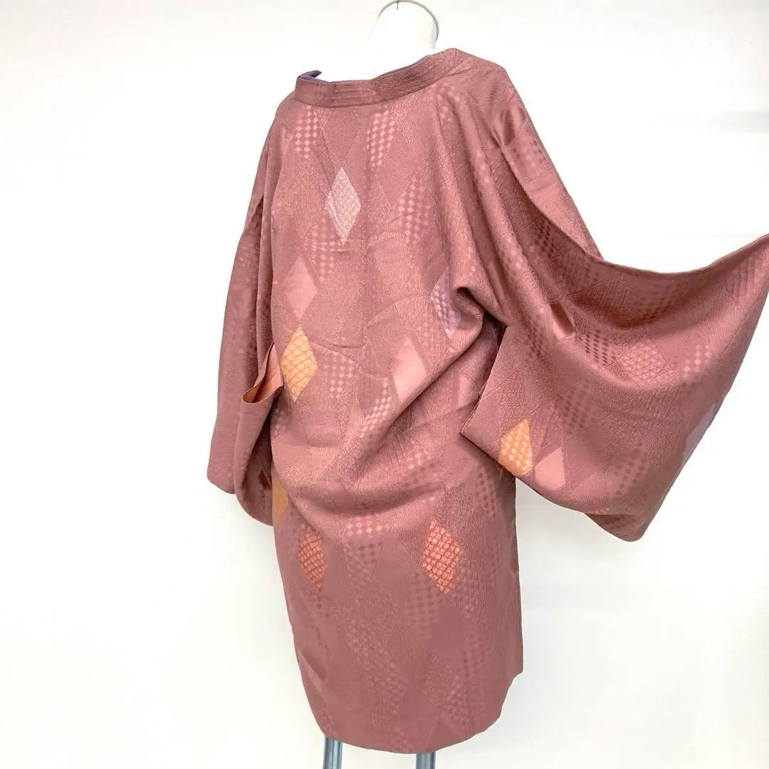 [Kimono and Obi Trends] Ko241218◇Pure Silk Michiko Coat◇Good Condition Long Length Onward