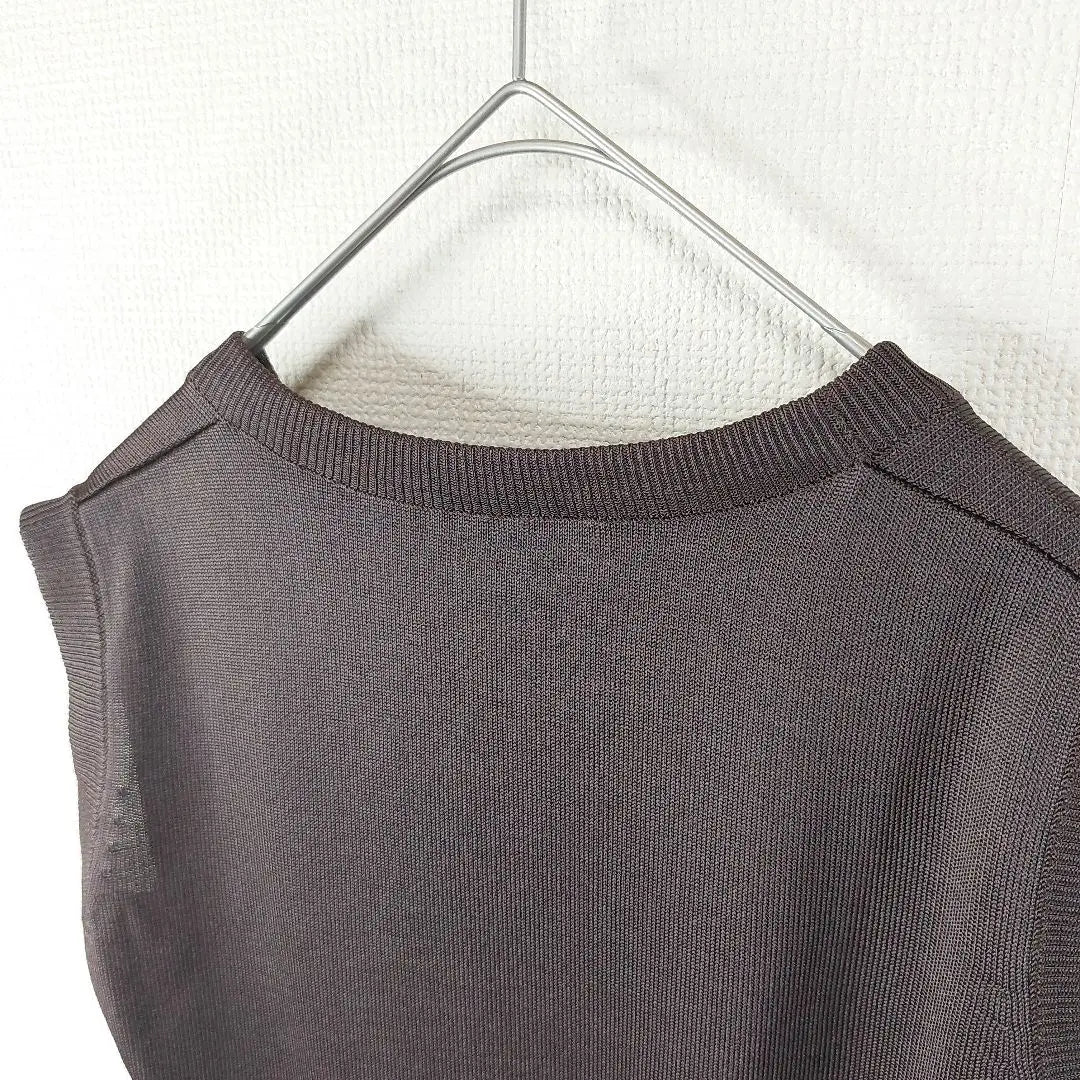 APC Knit Best Nylon 100 Brown Crew Neck M | APC　ニットベスト　ナイロン１００　ブラウン　クルーネック　M