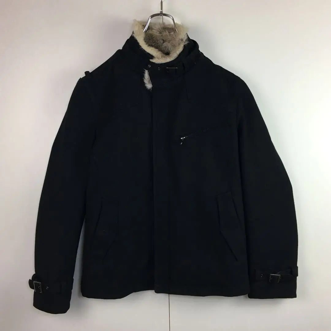 [Beautiful goods / fur] ABX Wool Jacket Black F1175 | 【美品・ファー付き】abx　ウールジャケット　ブラック　F1175