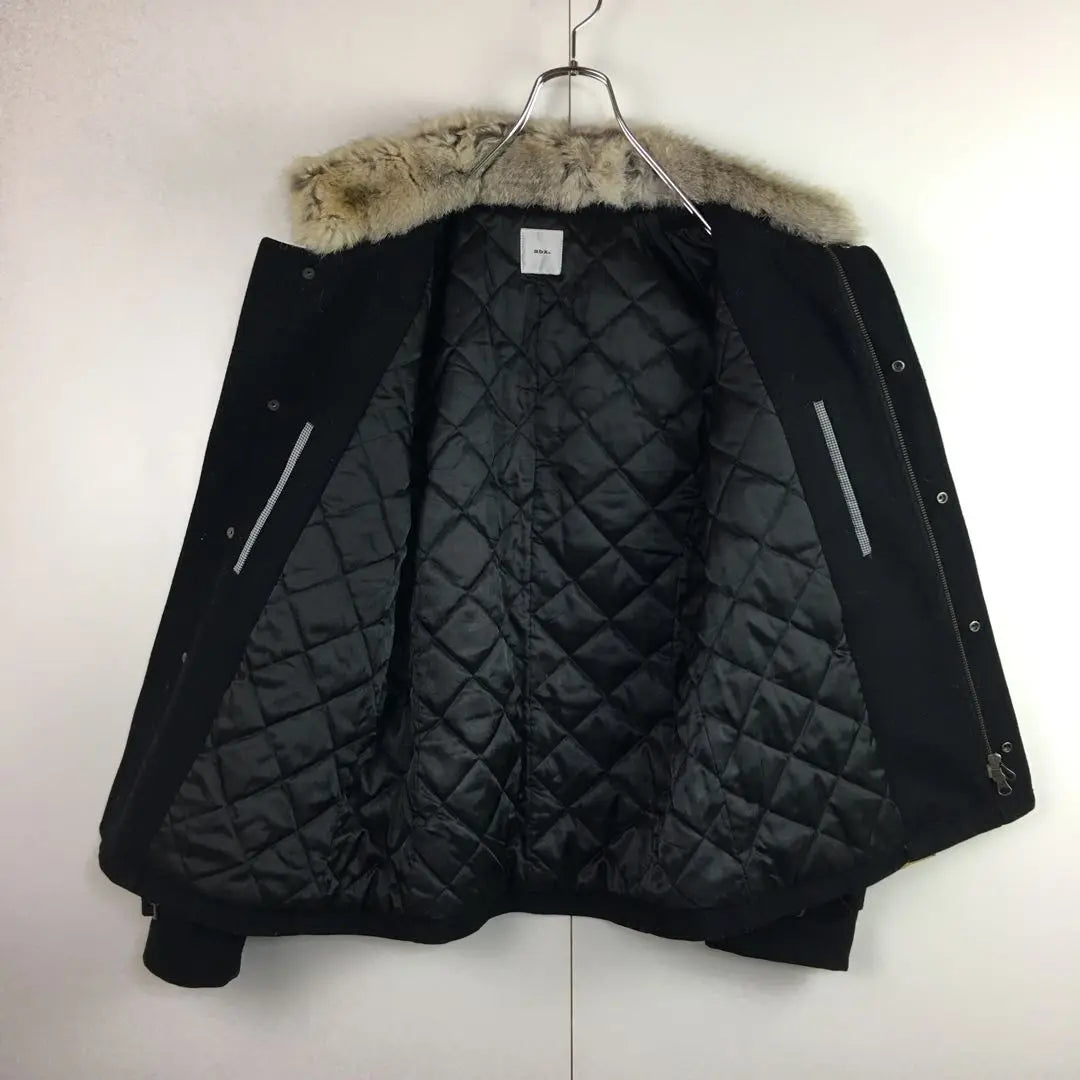 [Beautiful goods / fur] ABX Wool Jacket Black F1175 | 【美品・ファー付き】abx　ウールジャケット　ブラック　F1175