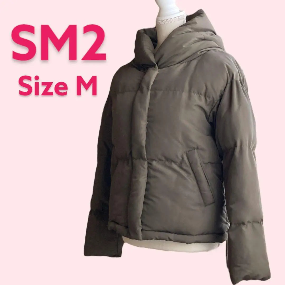 [used] SM2 blue padded hooded jacket olive M