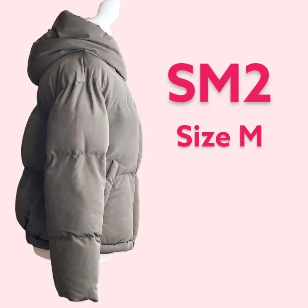 [used] SM2 blue padded hooded jacket olive M