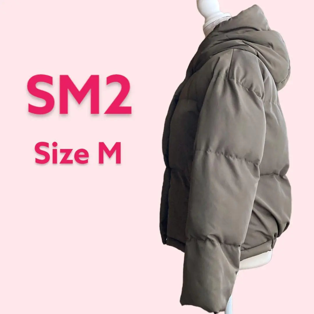 [used] SM2 blue padded hooded jacket olive M