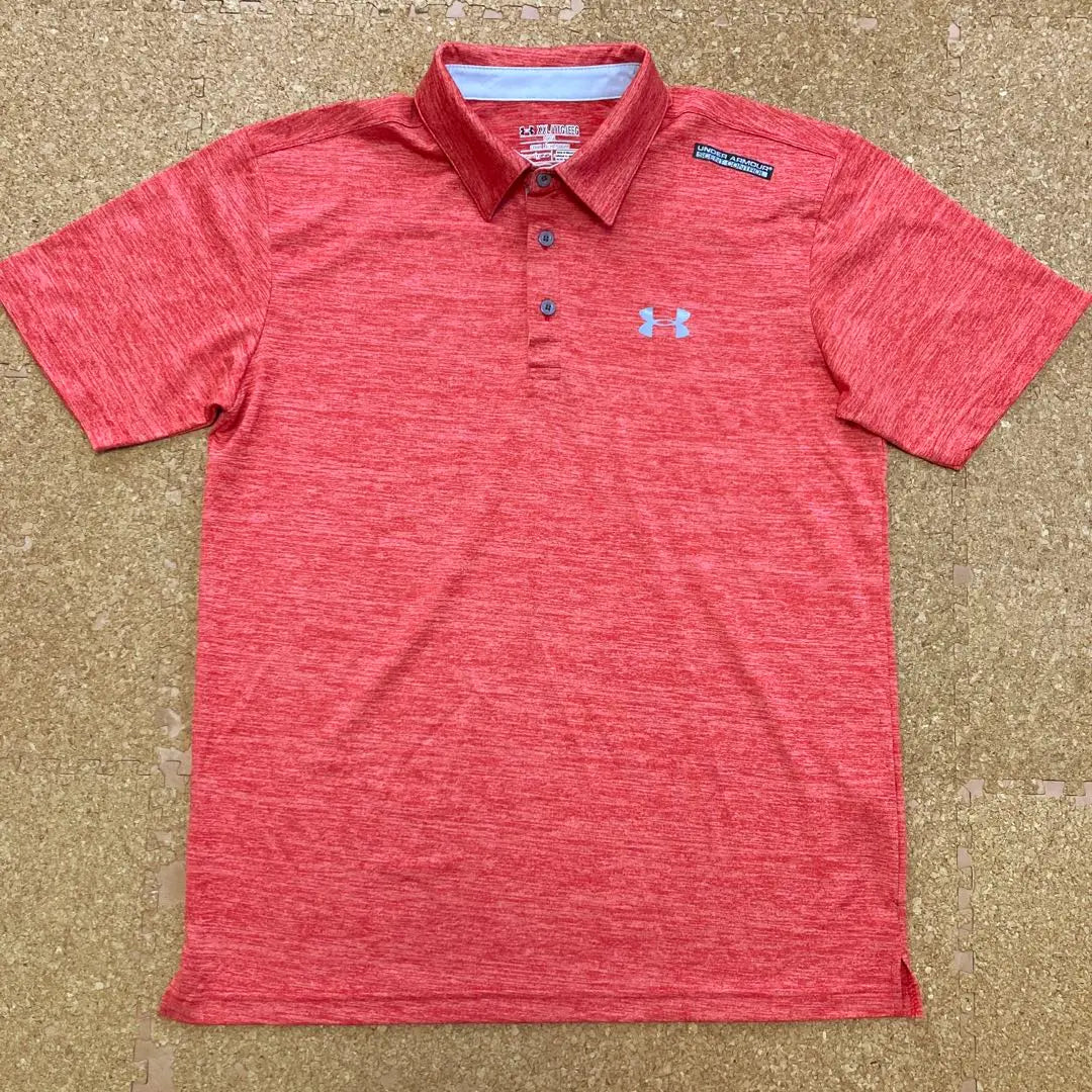 [Good condition] UNDER ARMOUR Polo Shirt XXL Men's Red