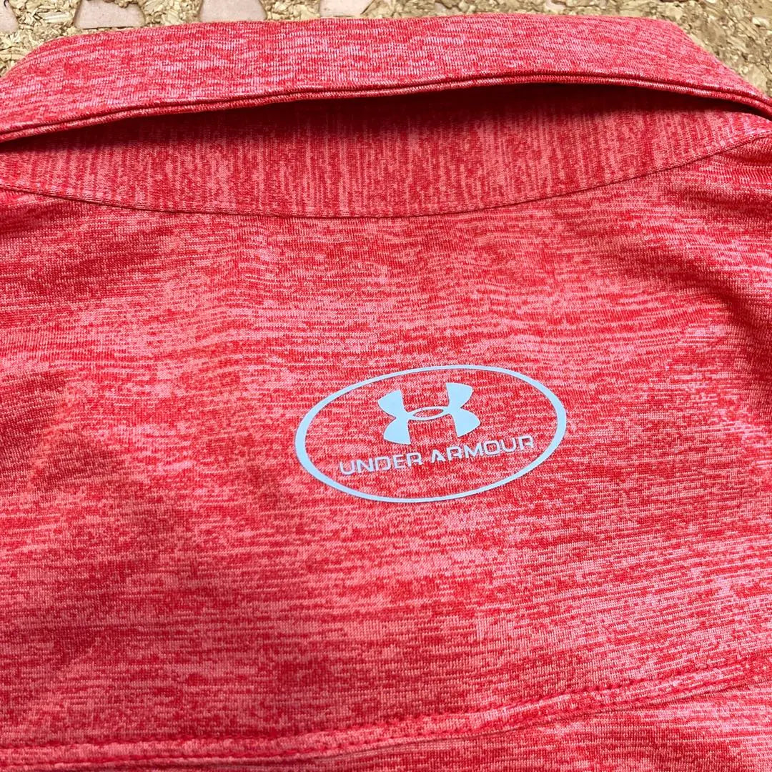 [Good condition] UNDER ARMOUR Polo Shirt XXL Men's Red