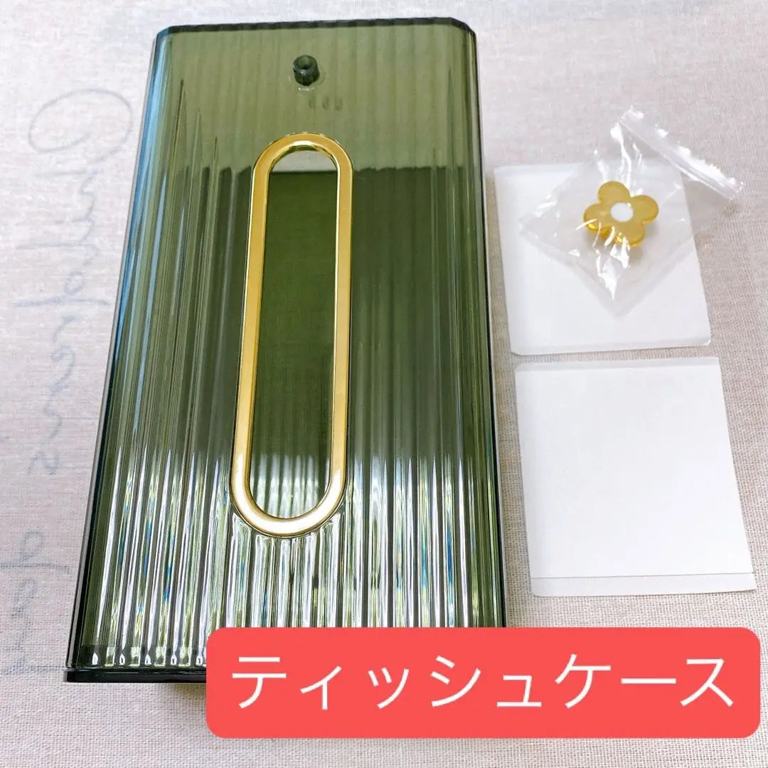 Estuche para pañuelos, porta papel, colgante de pared, esqueleto, verde | ティッシュケース ペーパーホルダー 壁掛け スケルトン グリーン