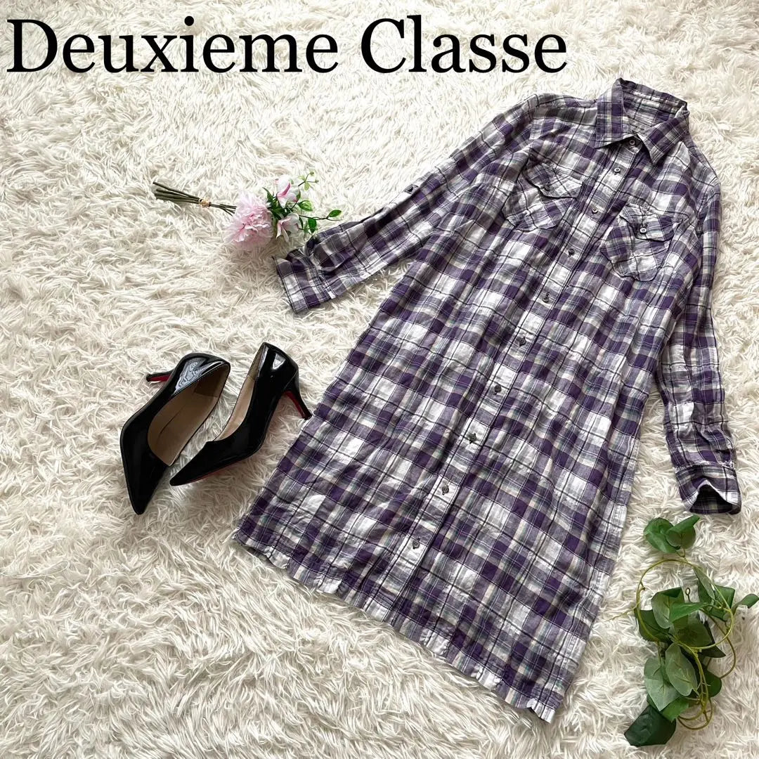 [Sold out] DooziM Class Check Shirt Dress Long