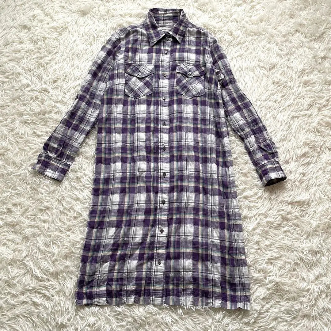 [Sold out] DooziM Class Check Shirt Dress Long