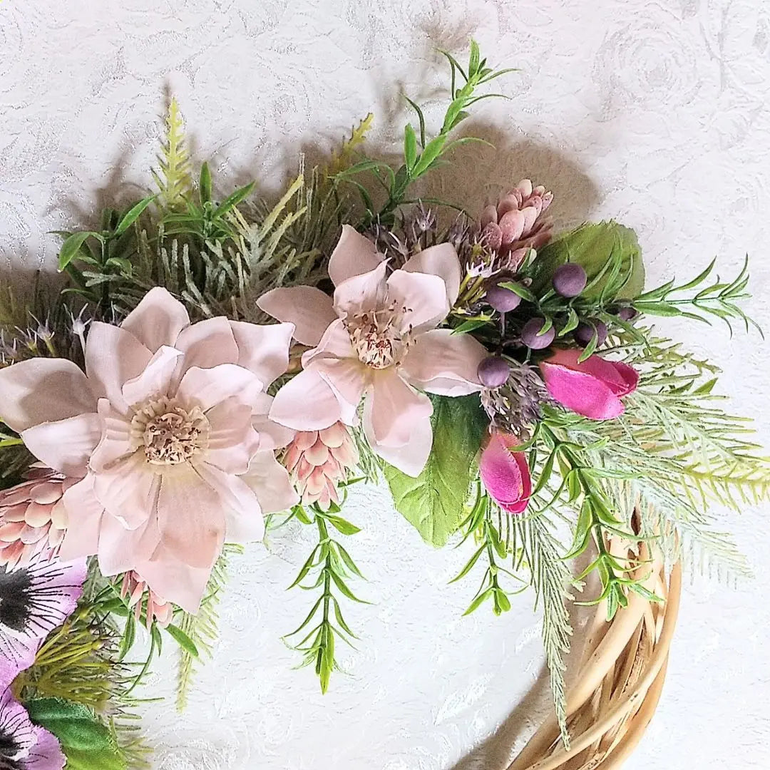 Rosas navideñas, hecho a mano, corona de flores, artículo único, entrega anónima, invierno, primavera