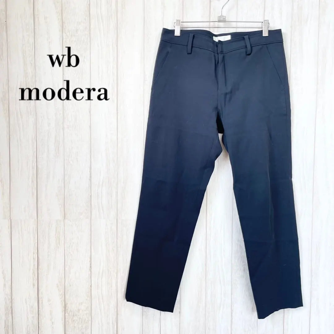 [wb modera] Pantalones/pantalones rectos azul marino de fabricación japonesa (40) | 【wb modera】ネイビー 日本製 ストレートパンツ/スラックス〈40〉