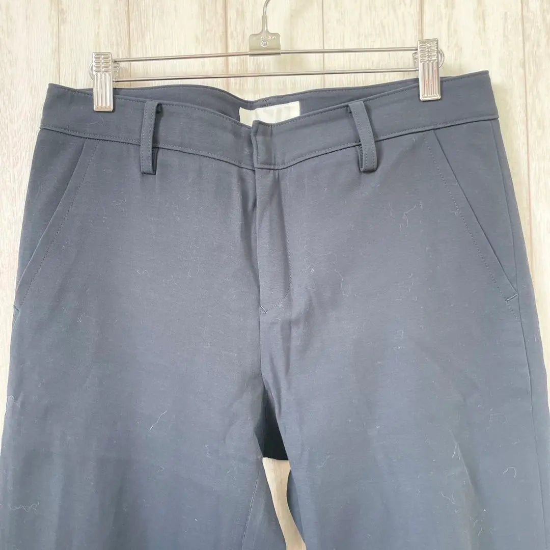 [wb modera] Navy Japanese-made straight pants/slacks (40) | 【wb modera】ネイビー 日本製 ストレートパンツ/スラックス〈40〉