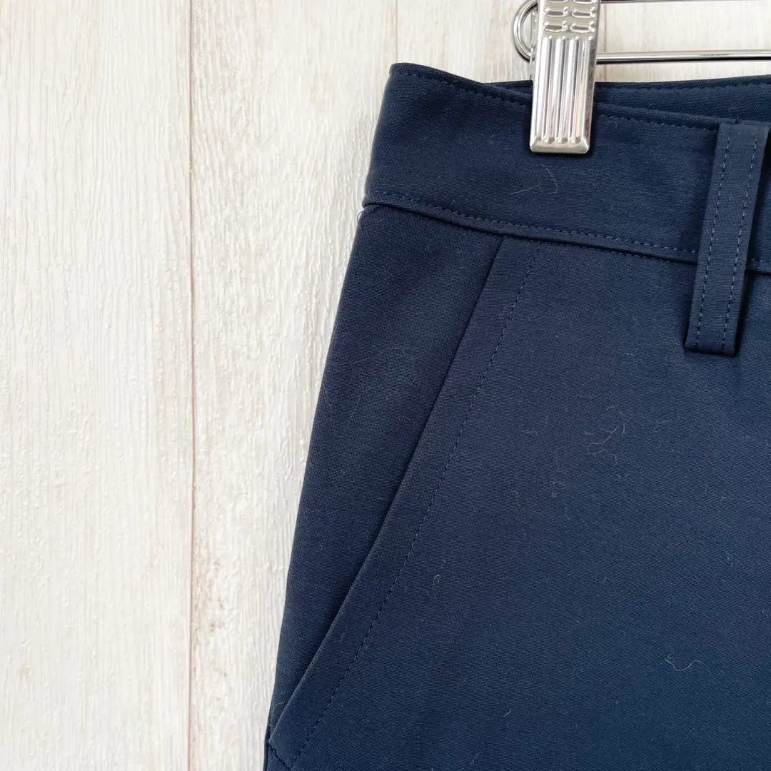 [wb modera] Navy Japanese-made straight pants/slacks (40) | 【wb modera】ネイビー 日本製 ストレートパンツ/スラックス〈40〉