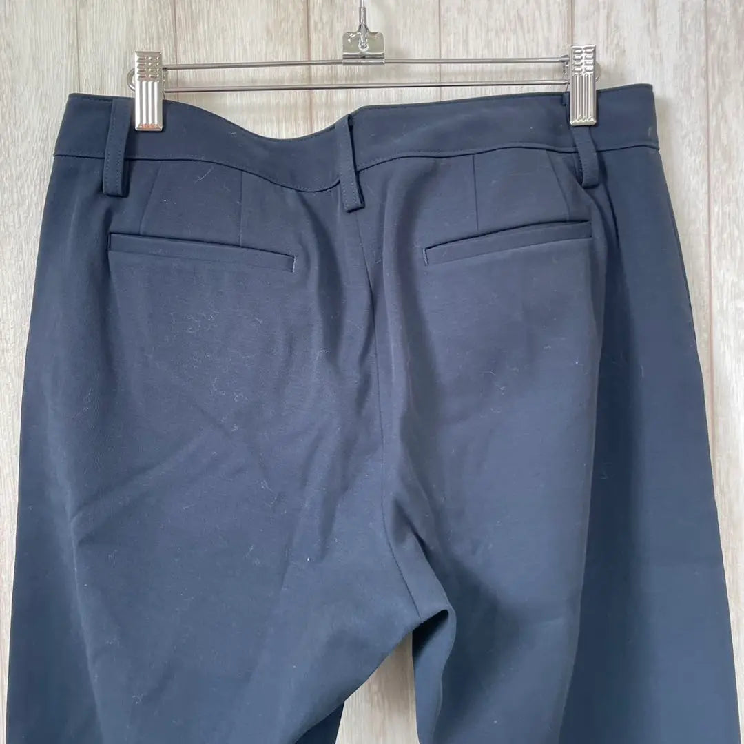 [wb modera] Navy Japanese-made straight pants/slacks (40) | 【wb modera】ネイビー 日本製 ストレートパンツ/スラックス〈40〉