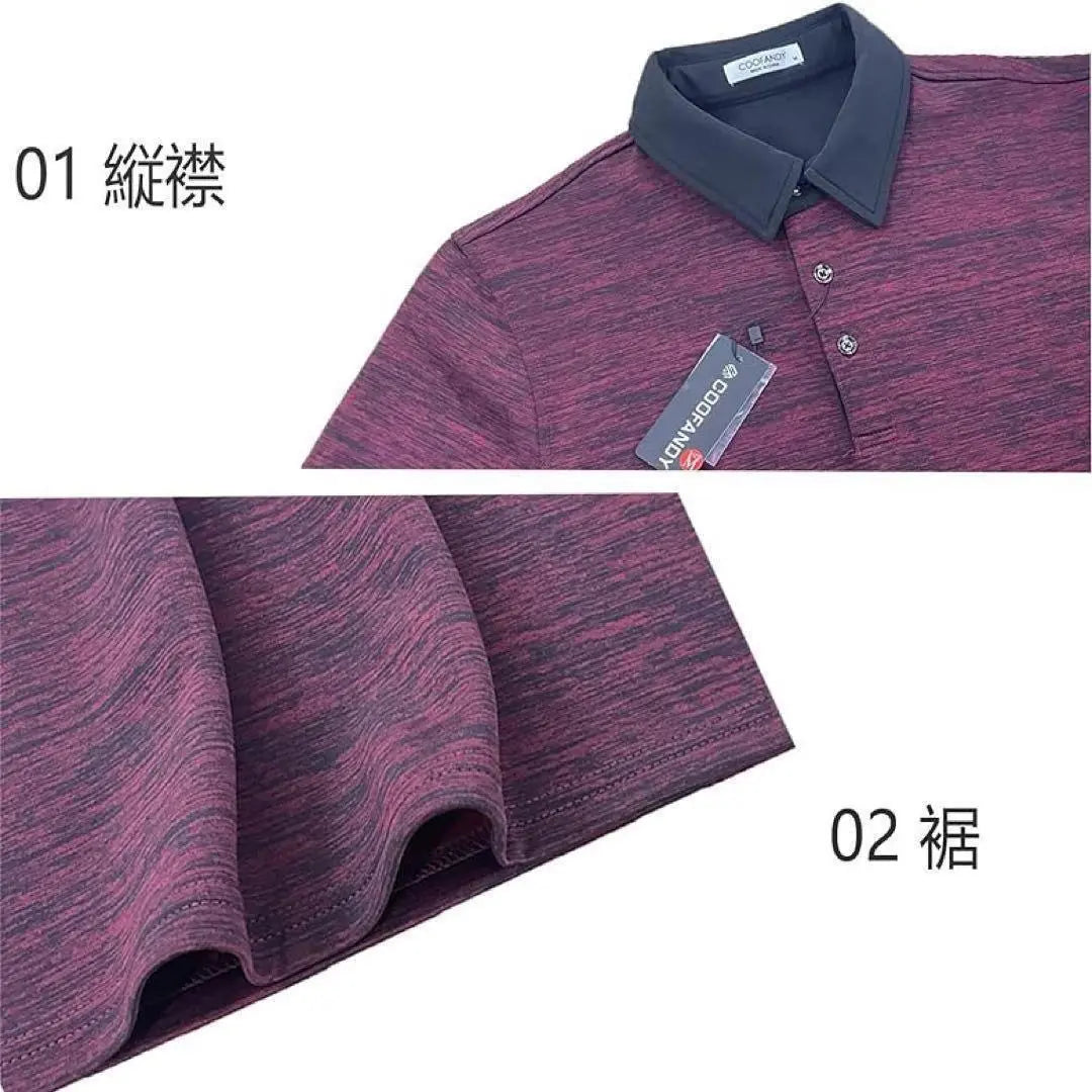 Polo de manga larga para hombre, de secado rápido, cuello vertical, ropa de golf informal