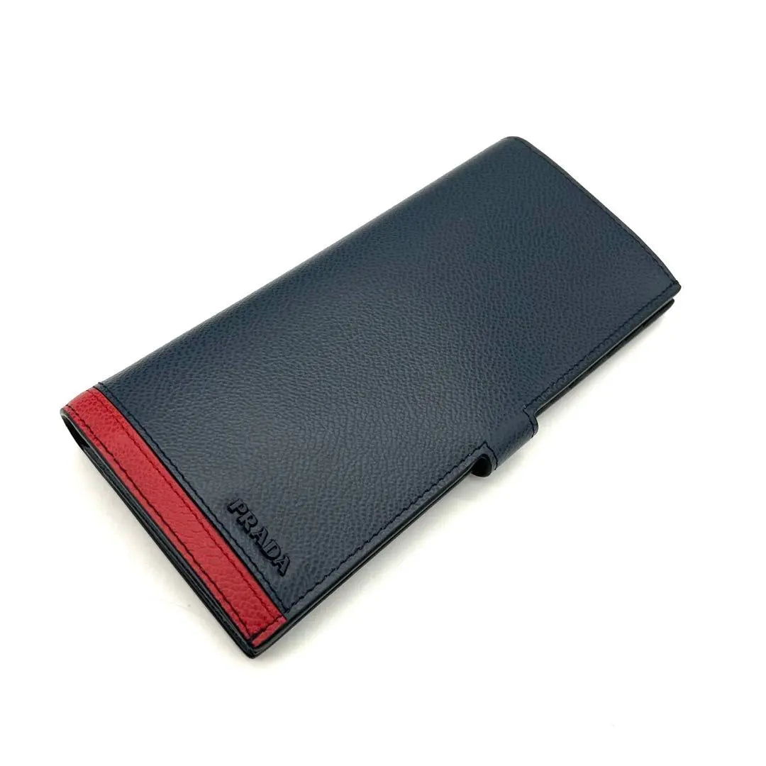 Unused Prada billfold long wallet long wallet bicolor 2MV015 wallet