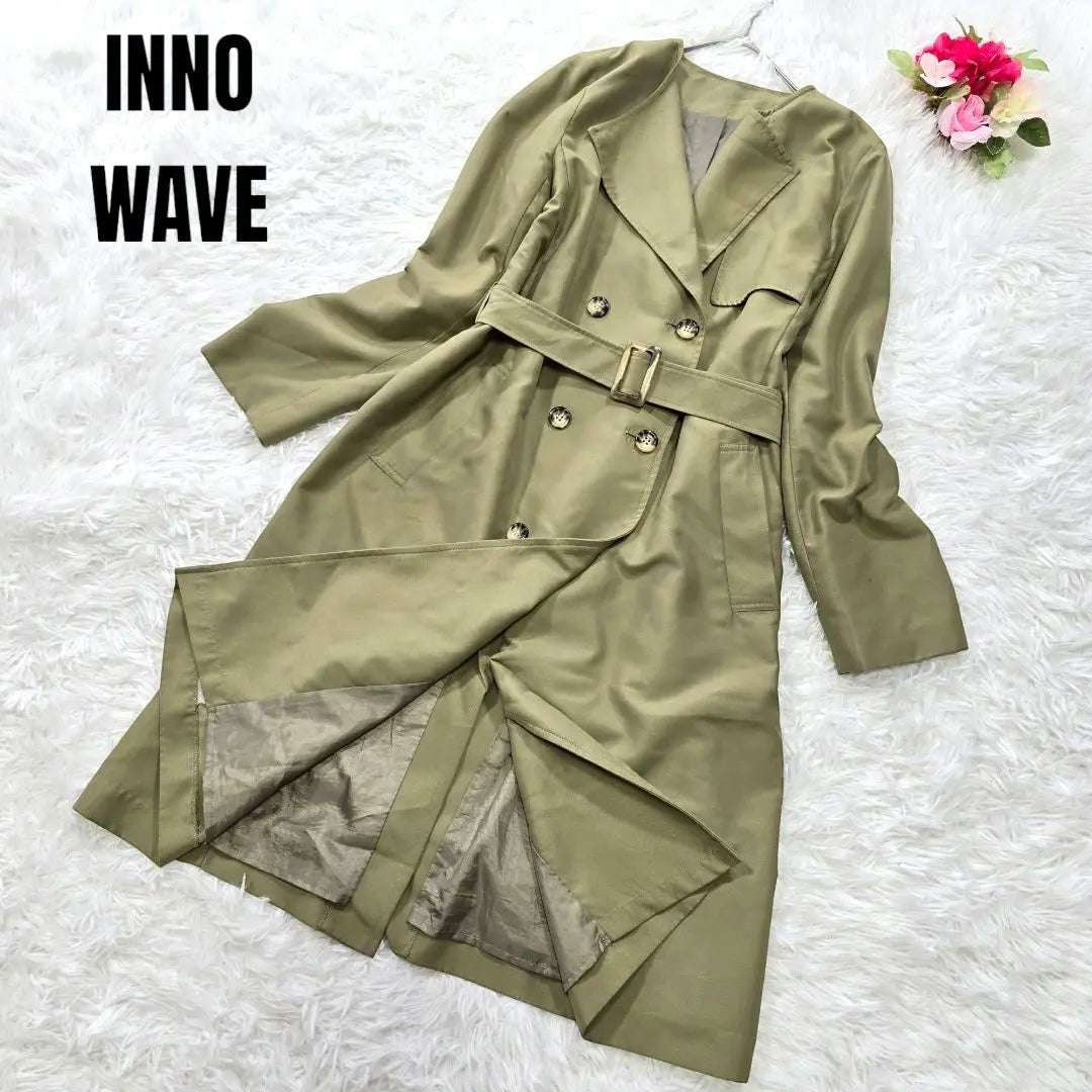 A2922 [Innowave] Trench coat M Khaki Belt Ladies