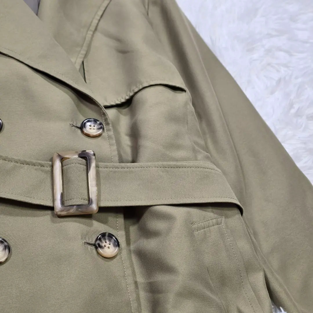 A2922 [Innowave] Trench coat M Khaki Belt Ladies