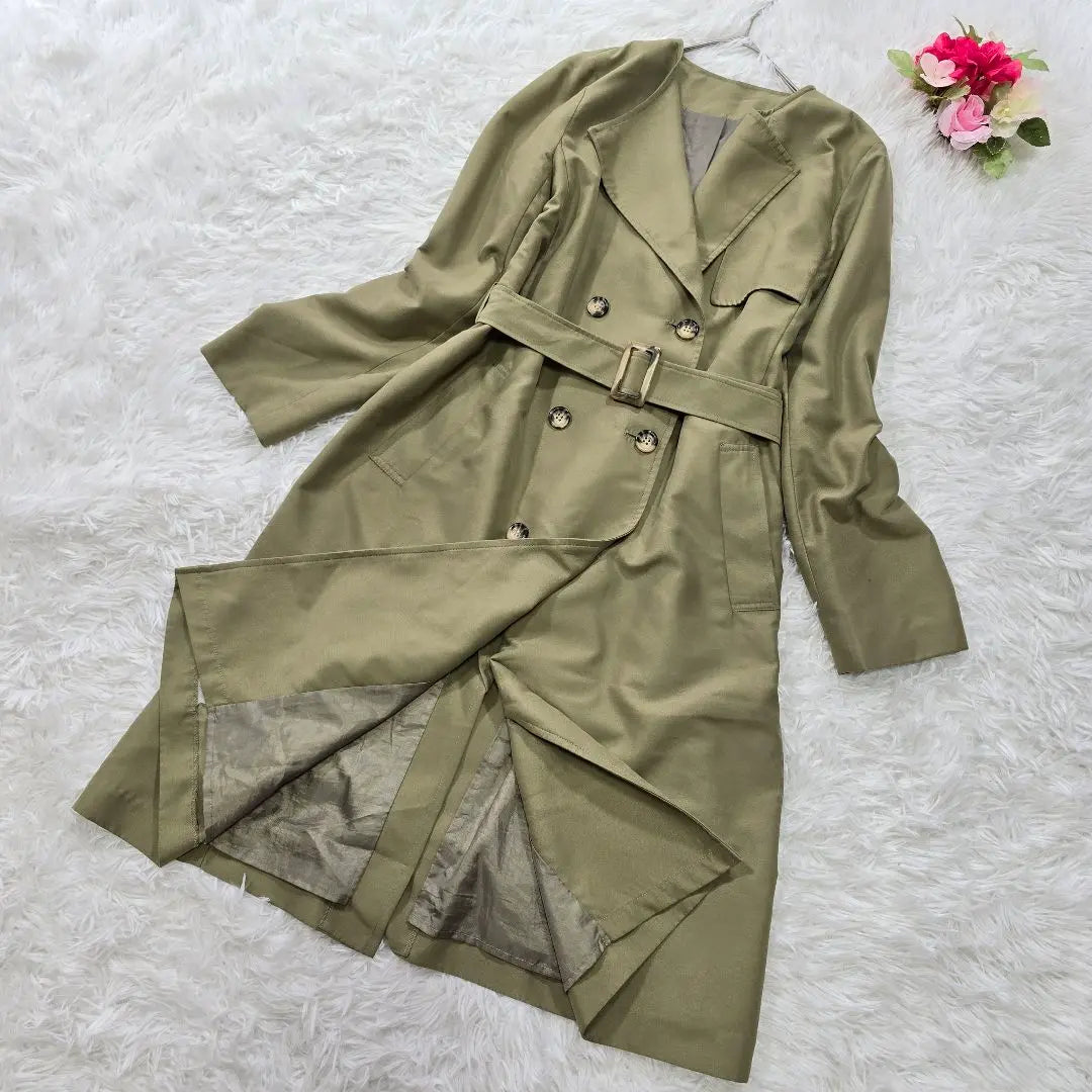 A2922 [Innowave] Trench coat M Khaki Belt Ladies