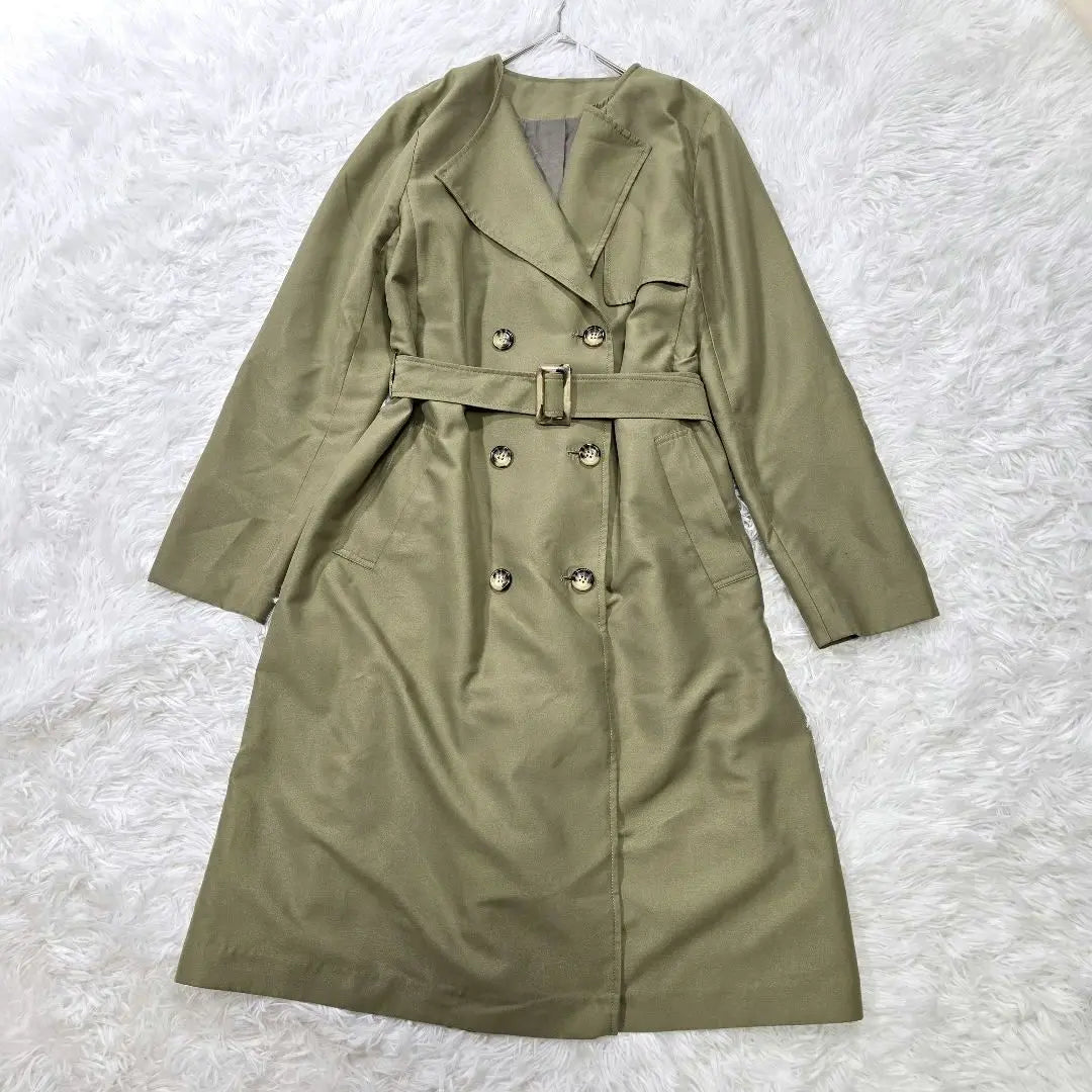 A2922 [Innowave] Trench coat M Khaki Belt Ladies