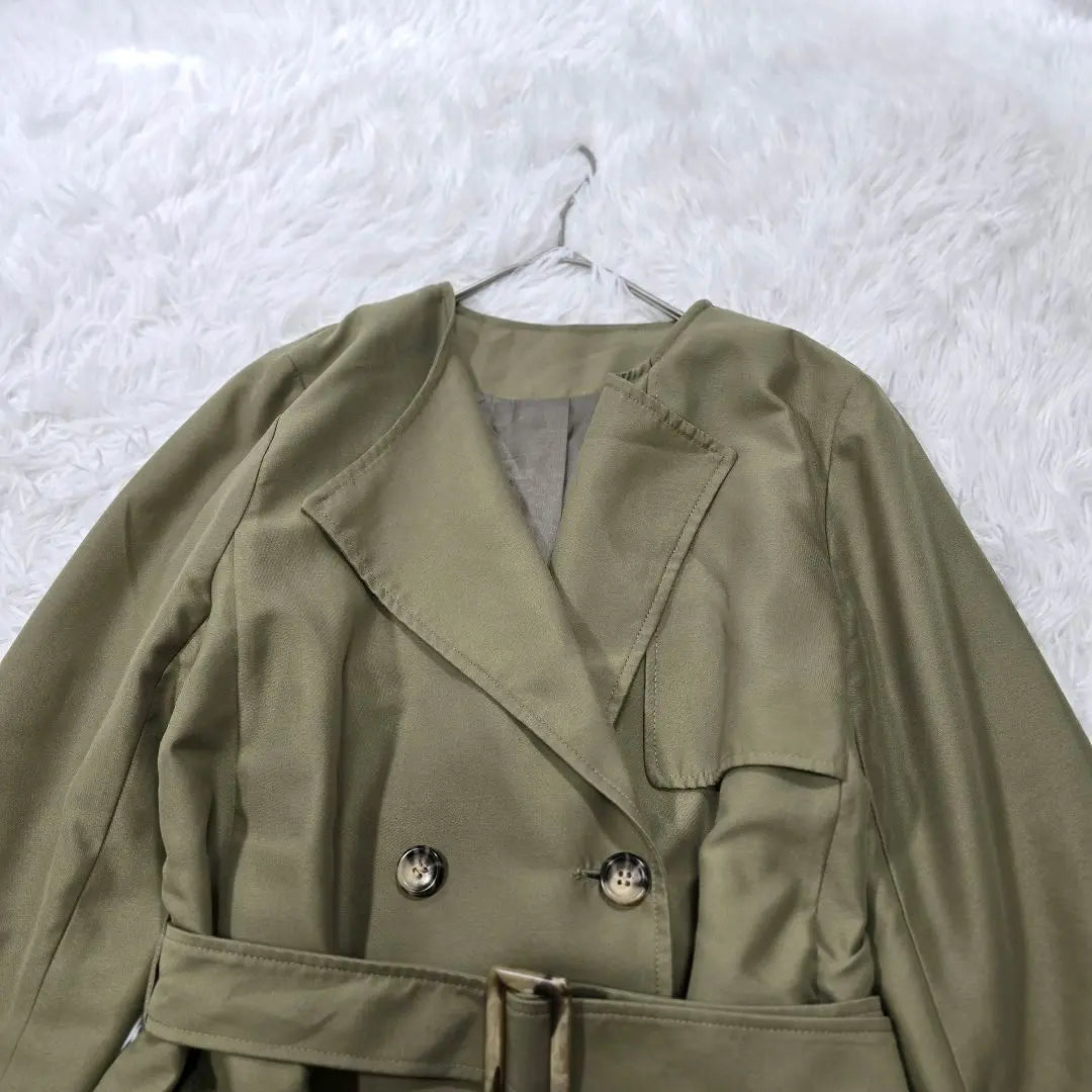 A2922 [Innowave] Trench coat M Khaki Belt Ladies