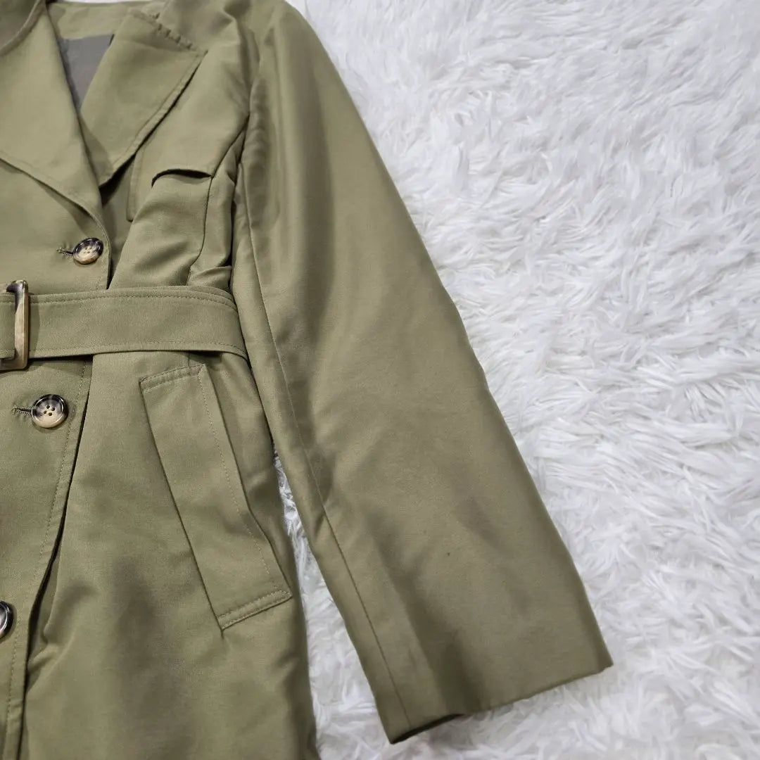 A2922 [Innowave] Trench coat M Khaki Belt Ladies