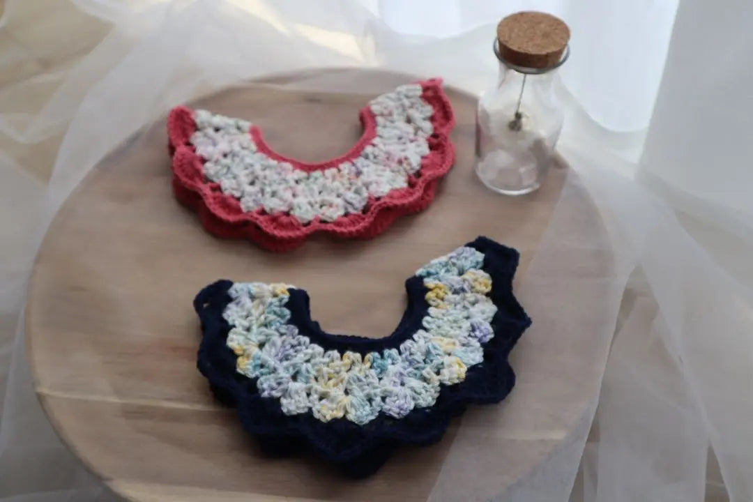 Handmade Kids Baby Clothing Collar Blue Unisex | ハンドメイド　キッズ　ベビー　つけ襟　ブルー　男女兼用