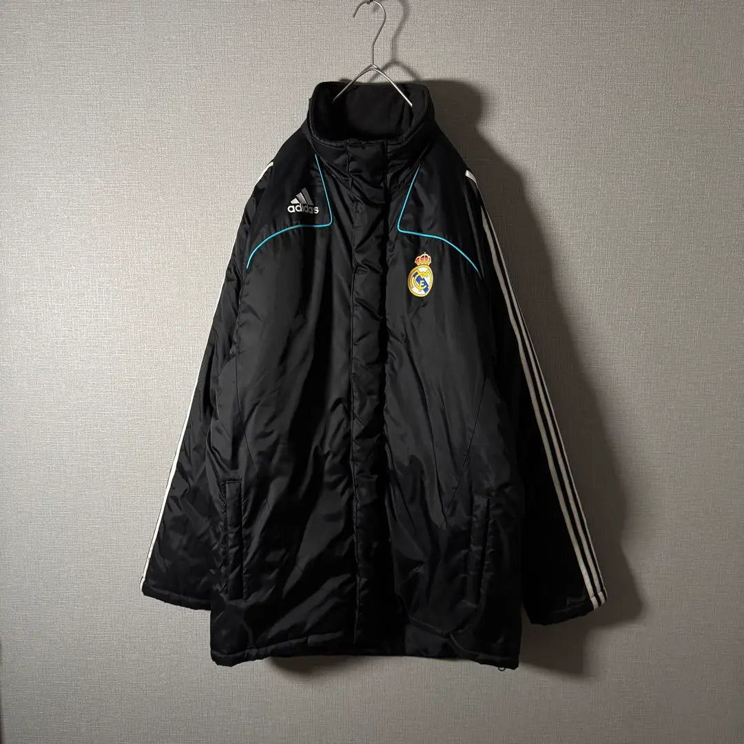 Adidas Long Bench Coat Padded Real Madrid Black XL Popular