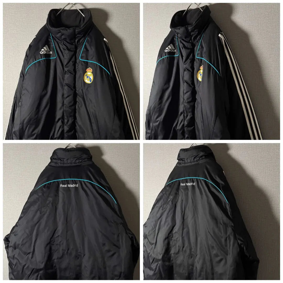 Abrigo largo acolchado Adidas Real Madrid negro XL Popular