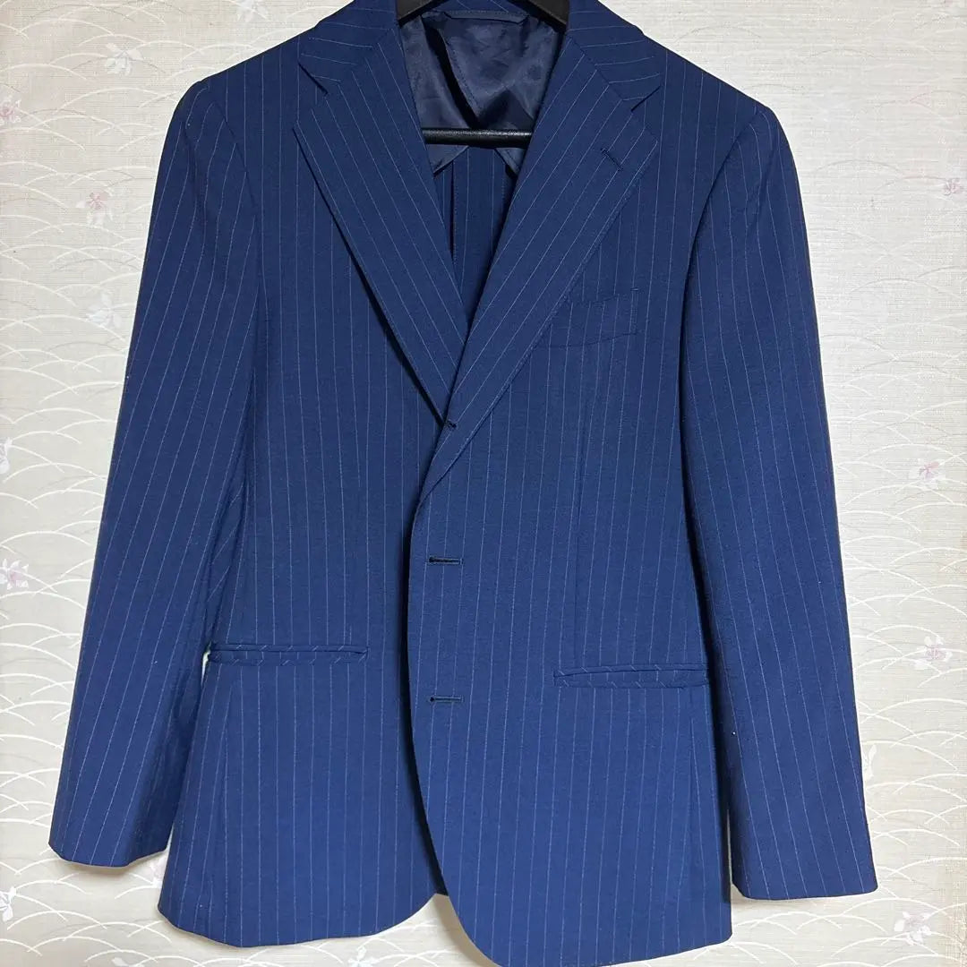 The Suit Company Striped Jacket Men's Navy Blue