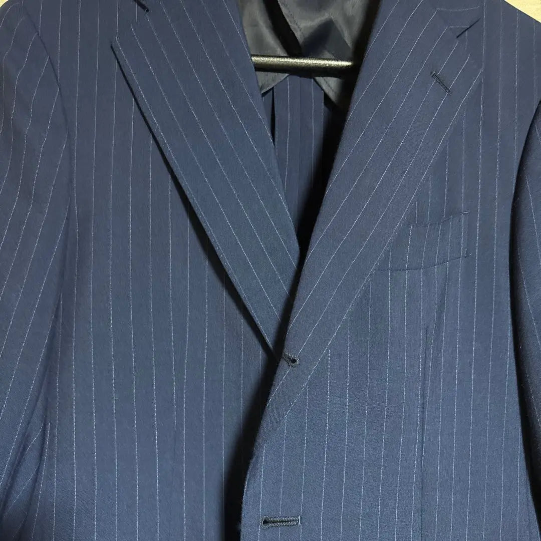 The Suit Company Striped Jacket Men's Navy Blue