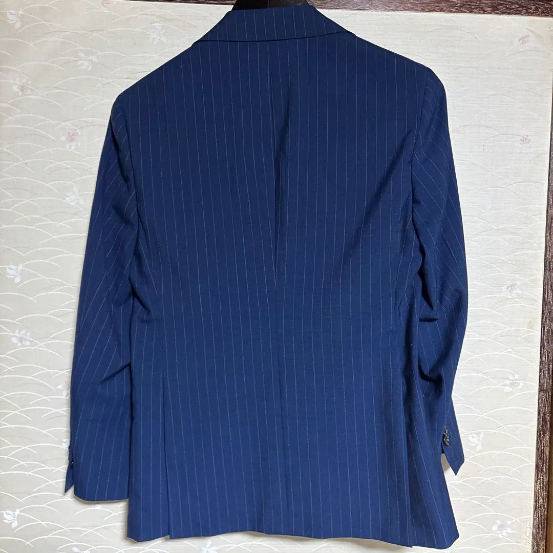 The Suit Company Striped Jacket Men's Navy Blue