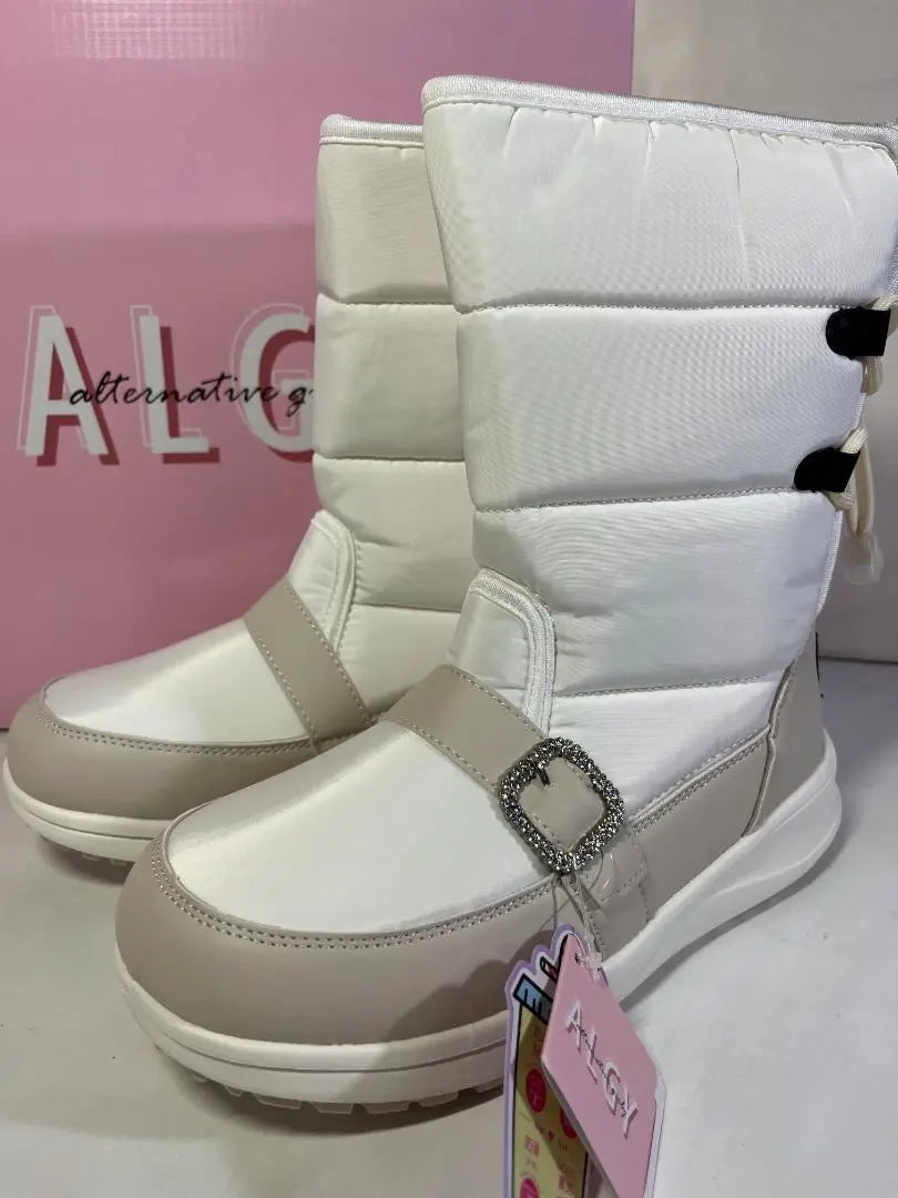 ★NEW★【New★With box】★ALGY★"Waterproof snow boots★Thick sole & fleece lining" 24cm