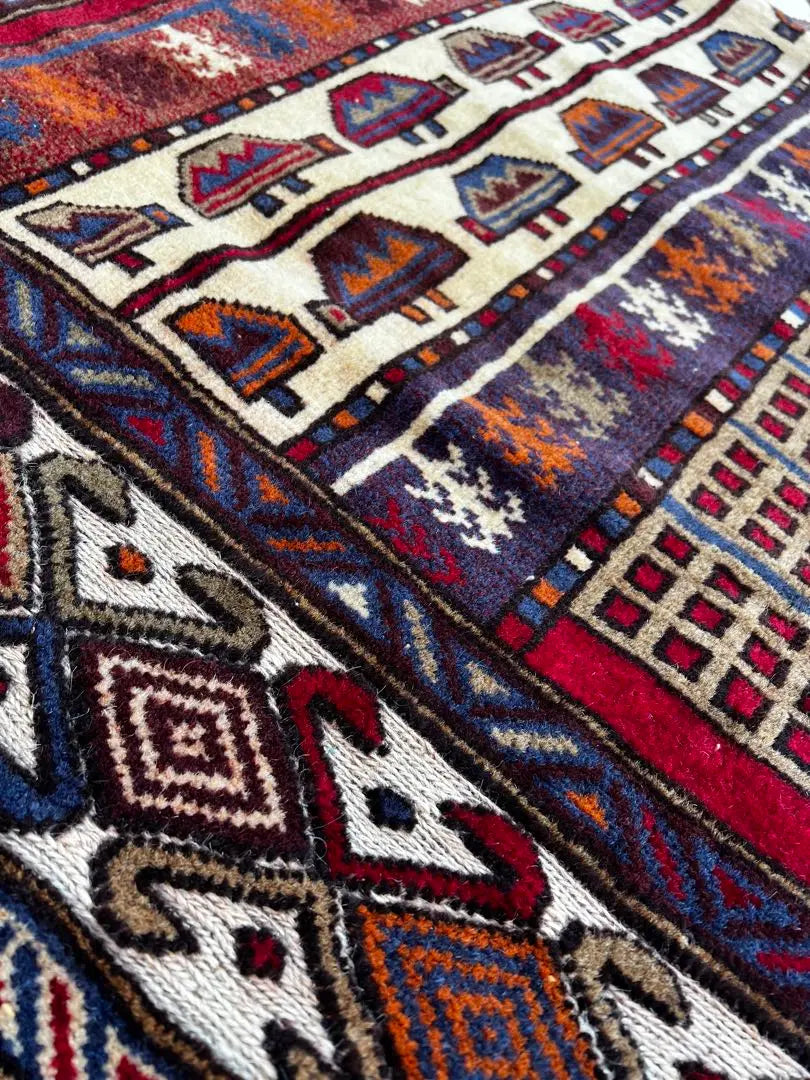 vintage Afghan [Afghan rug] barjasta multicolor | vintage Afghan【アフガンラグ】barjasta マルチカラー