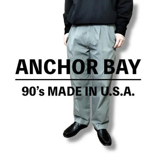 ★Pantalones chinos vintage con cremallera Taron CP1-397 de Anchor Bay, Estados Unidos, años 90★