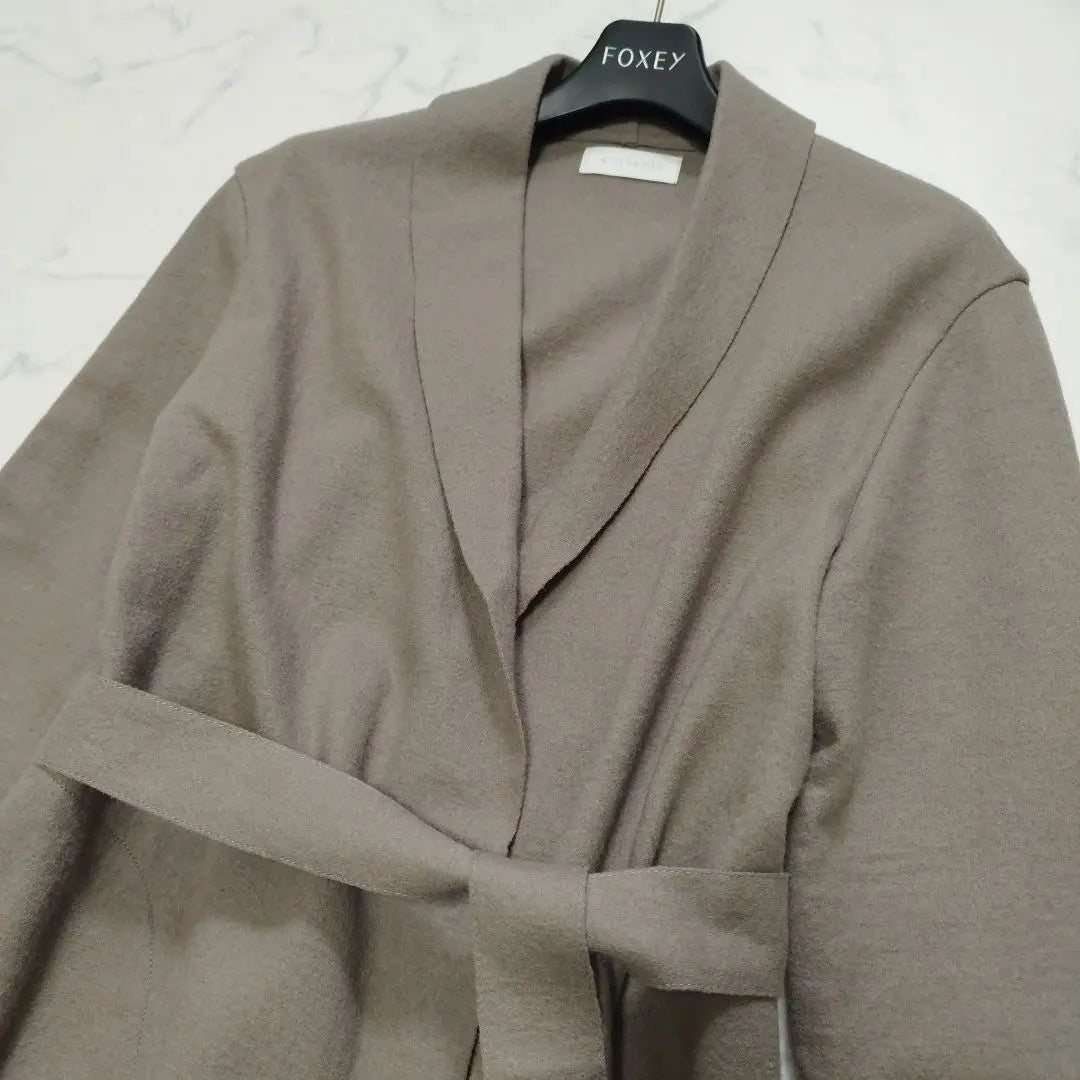 Livdrova Compression Smooth Shawl Collar Coat Belt Long 38