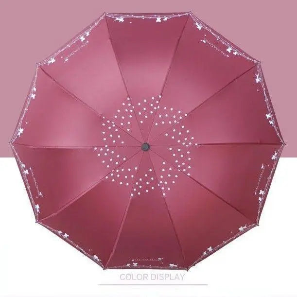 Rain umbrella Folding umbrella Parasol Cat Cat Wine red Large Large Large