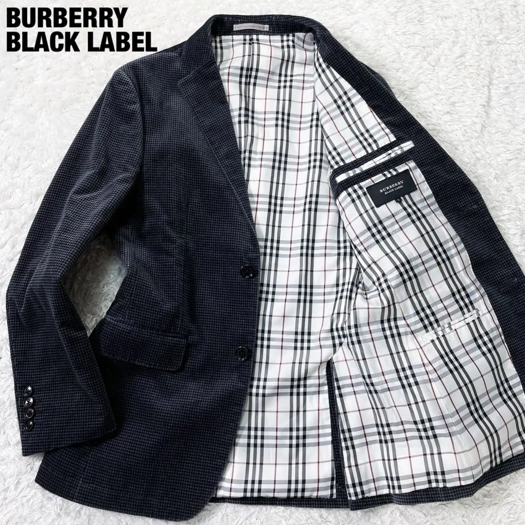 ✨Buen estado✨Chaqueta entallada BURBERRY BLACK LABEL con estampado de pata de gallo