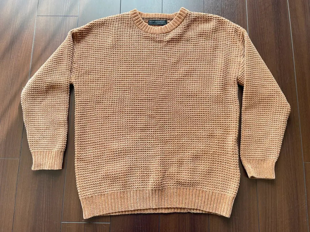 CONFIRMAR Confirmar Mennit Mesh Nit Ms. Sweater Beige Talla L | CONFIRMAR コンファーム メンズニット 網目セーター ベージュ Ｌサイズ