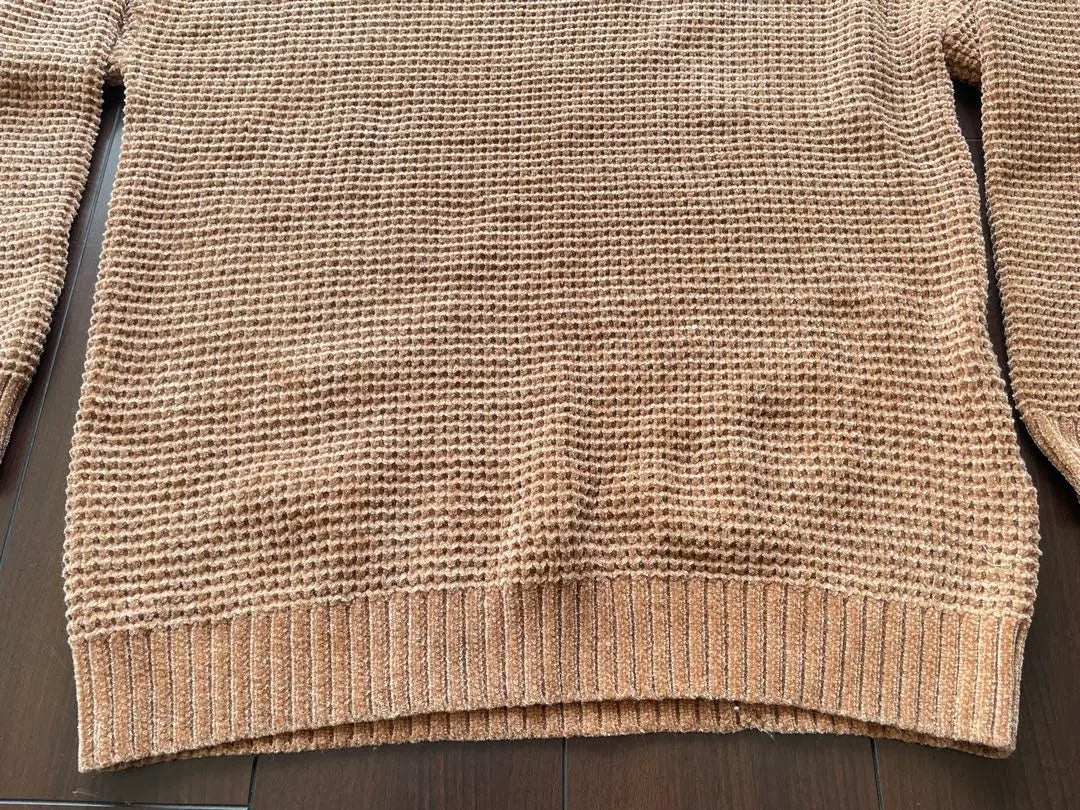 CONFIRMAR Confirmar Mennit Mesh Nit Ms. Sweater Beige Talla L | CONFIRMAR コンファーム メンズニット 網目セーター ベージュ Ｌサイズ