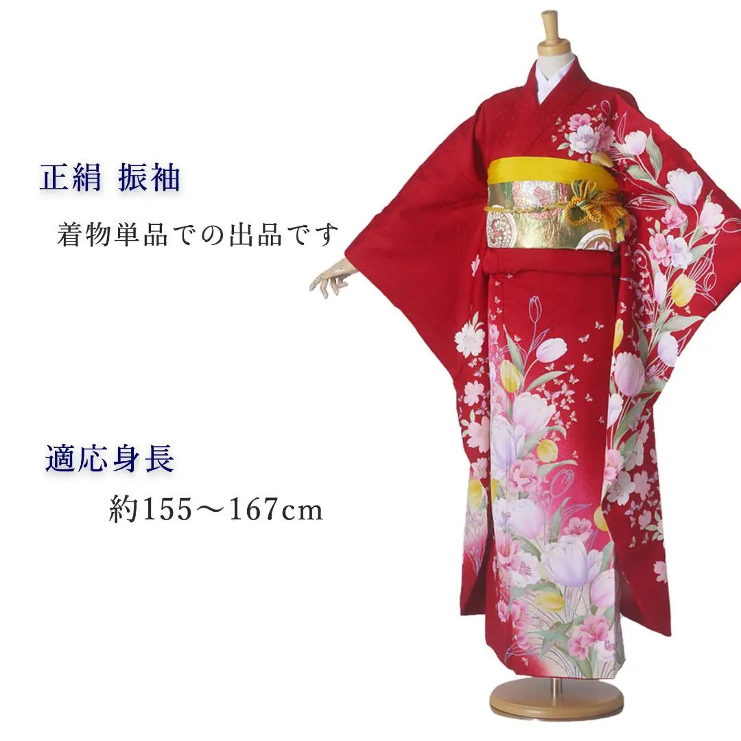 [Pure Silk, Ready-to-made] Furisode Red Modern Coming of Age Ceremony Pre-wedding Photo C190