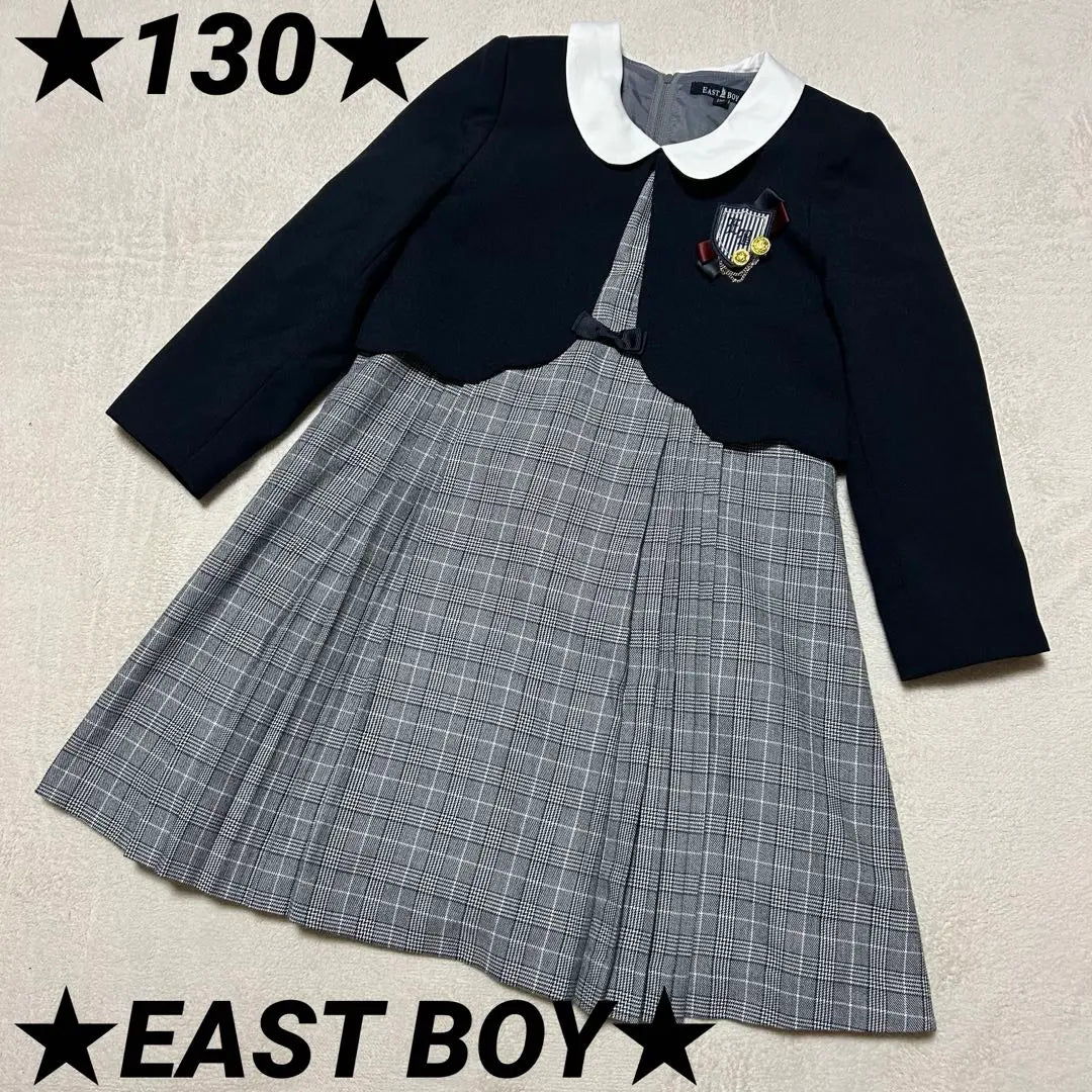 ★Buen estado★EAST BOY★Conjunto★Chaqueta y vestido★Conjunto de 3 piezas★130⑥