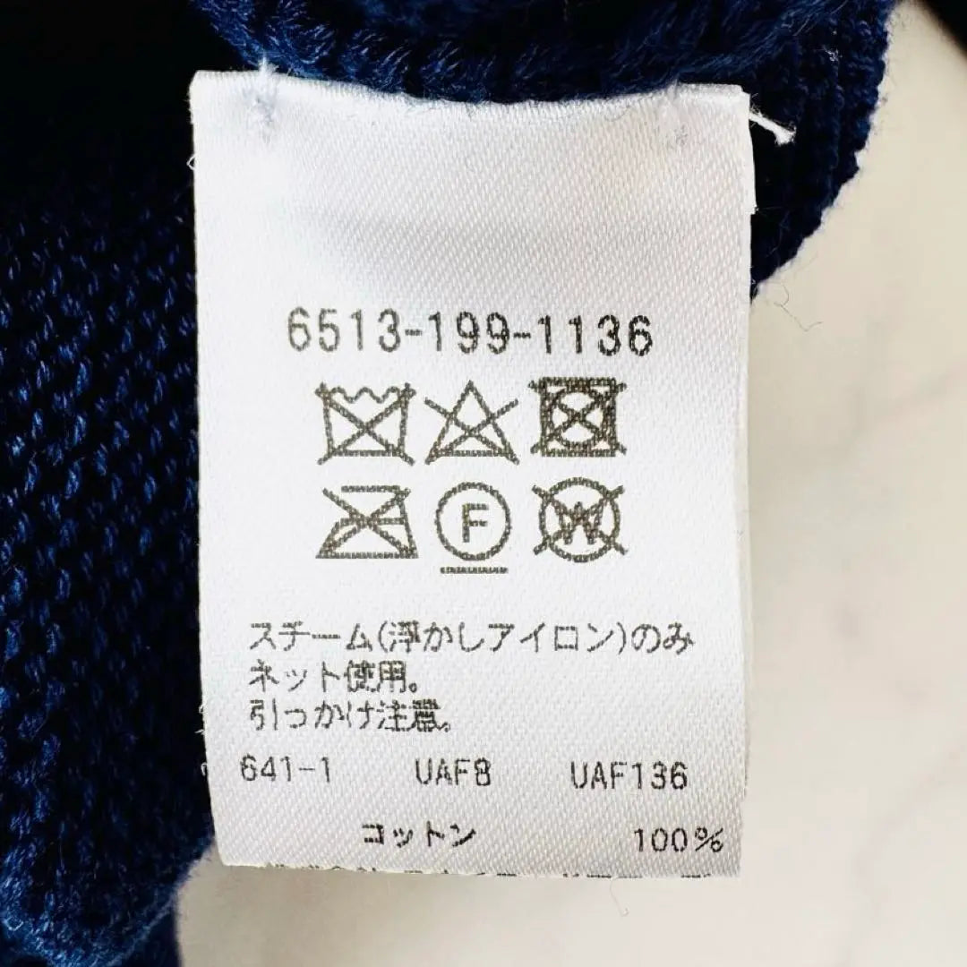 With tags ✨ DRAWER Price 69,0007g Tenjiku knitting crew neck knit navy | タグ付✨DRAWER 定価6.9万7G天竺編みクルーネックニット ネイビー