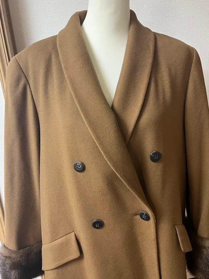 Unused ◇ Christian Ojard ◇ 100% cashmere long coat ◇ Camel ◇ Mink