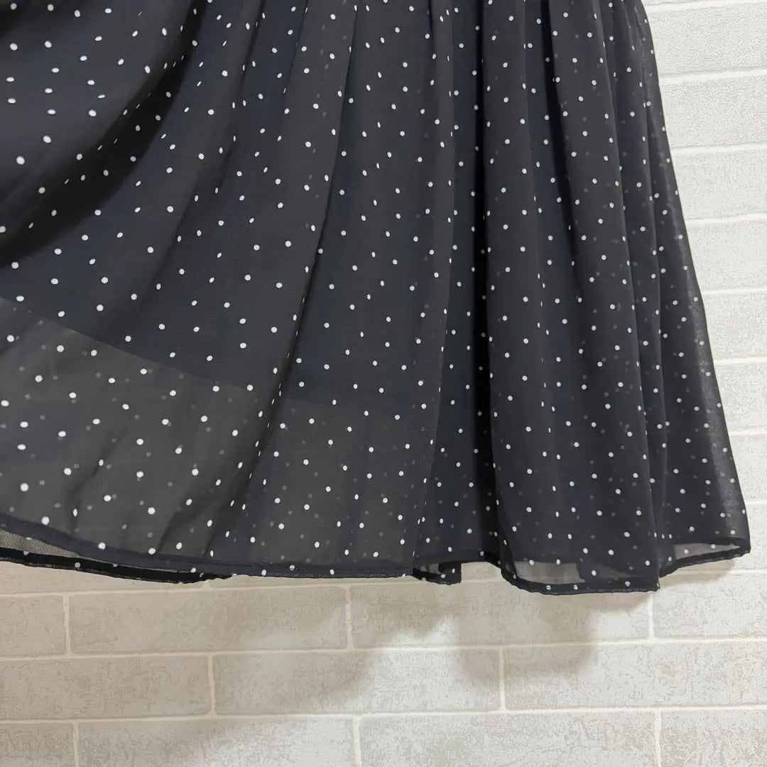 Honeys COLZA Black Dot Pattern S Tiered Dress Spring/Summer