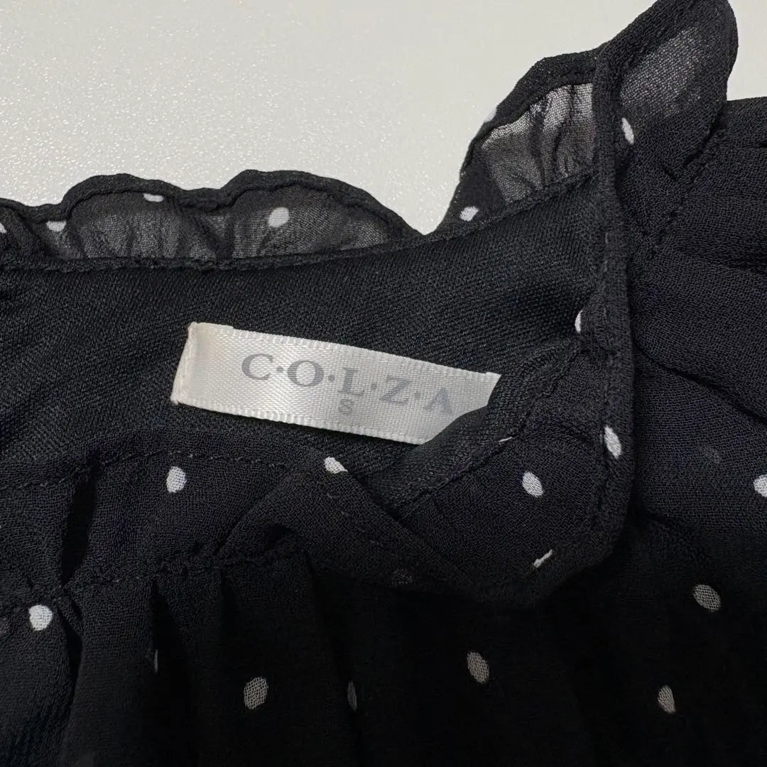 Honeys COLZA Black Dot Pattern S Tiered Dress Spring/Summer