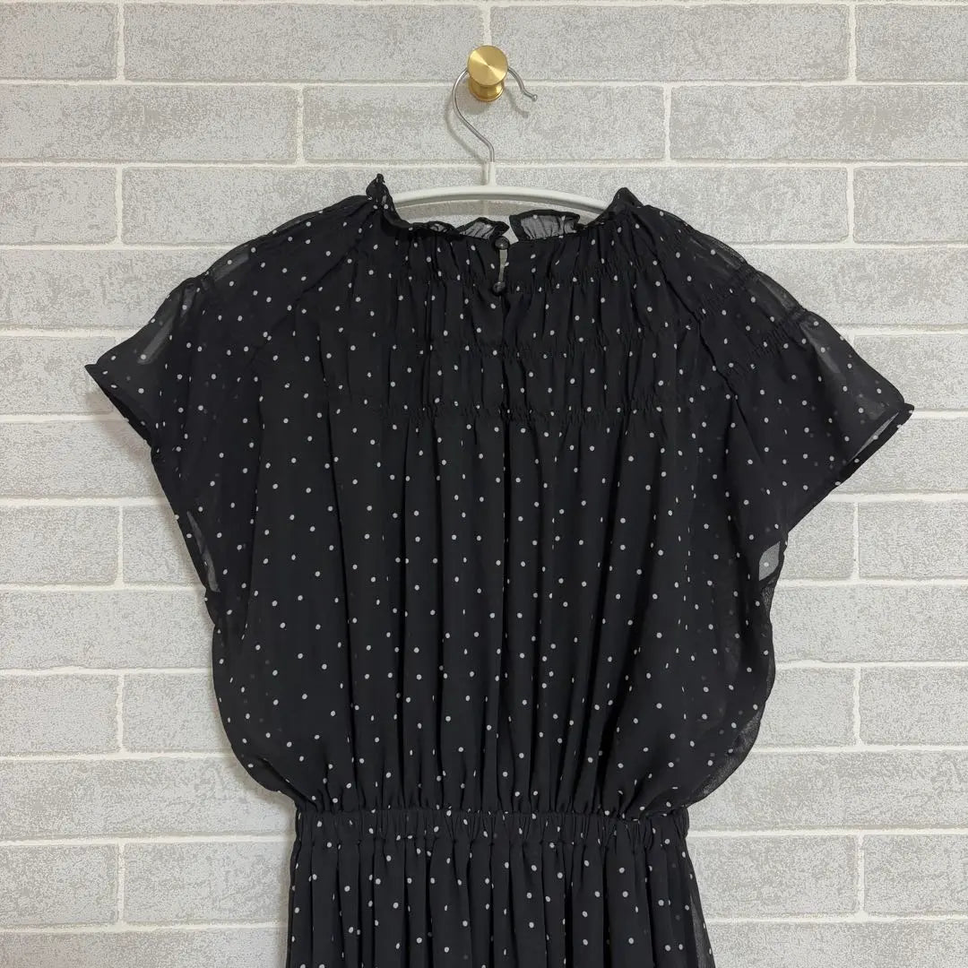 Honeys COLZA Black Dot Pattern S Tiered Dress Spring/Summer