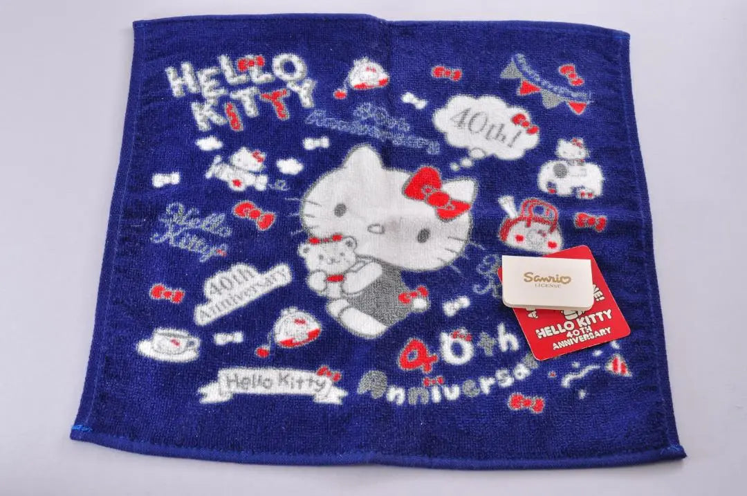 Sanrio Hello Kitty Hand Towel Navy 40th Anniversary