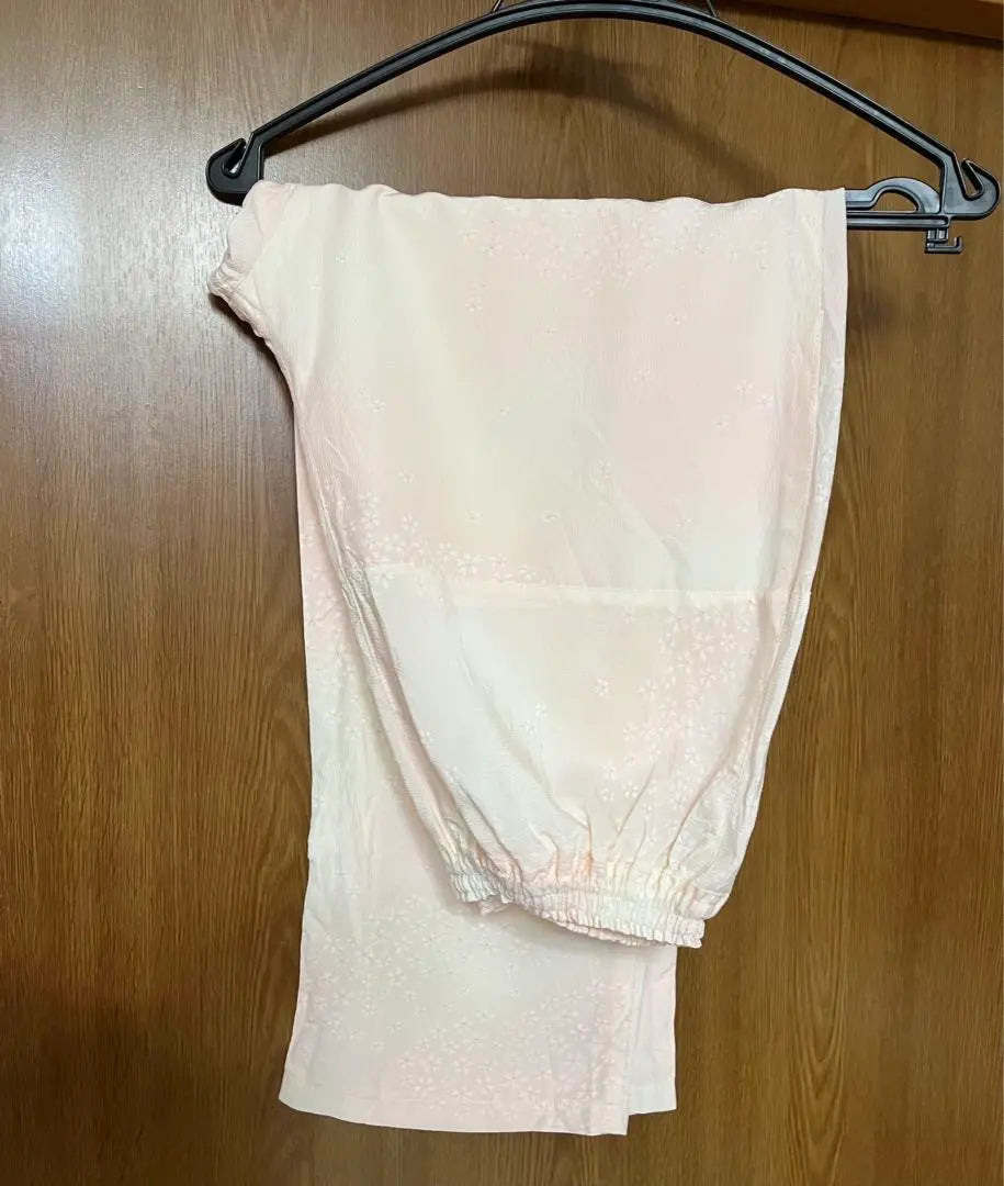 Furisode Long Undergarment Remake Pajamas Set Light Pink Color Kimono Remake for Home Pants, etc.